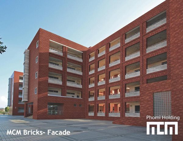 MCM Modified Clay Econic Clay External And Internal Wall Brick Facade