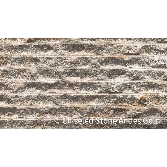 Econic Clay Tiles Chiseled Stone Andes Gold